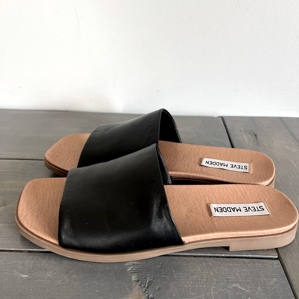 Steve Madden Leather Slides